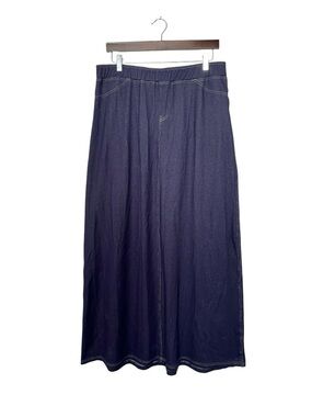 The Main‎ Street Exchange | Dark Blue Modest Stretch Pull On Skirt L